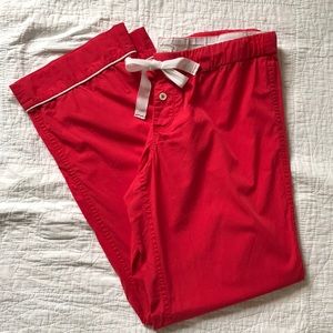 J.Crew Cotton Pajama Pants Red Small